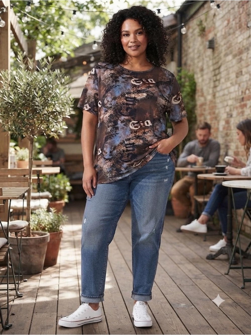 Gemstone Multicolor Graphic Sheet Top